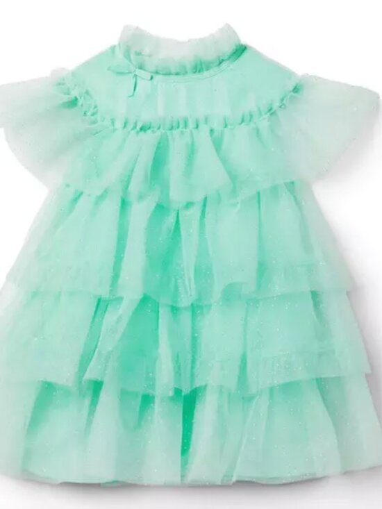 Disney Other - Disney x Janie and Jack Tiana Glitter Tulle Dress Girls Size 6 Mint Party